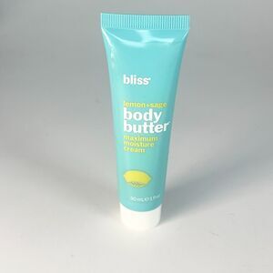 Bliss Body Butter Lemon + Sage Cream Moisturizer Travel 1 fl ox 30 ml Sealed New